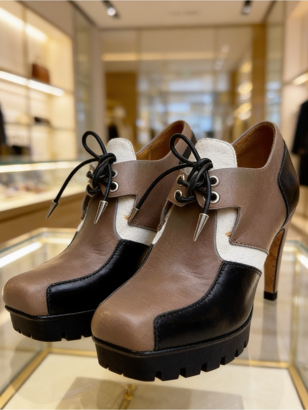 L.A.M.B. Platform Oxford leather Heels